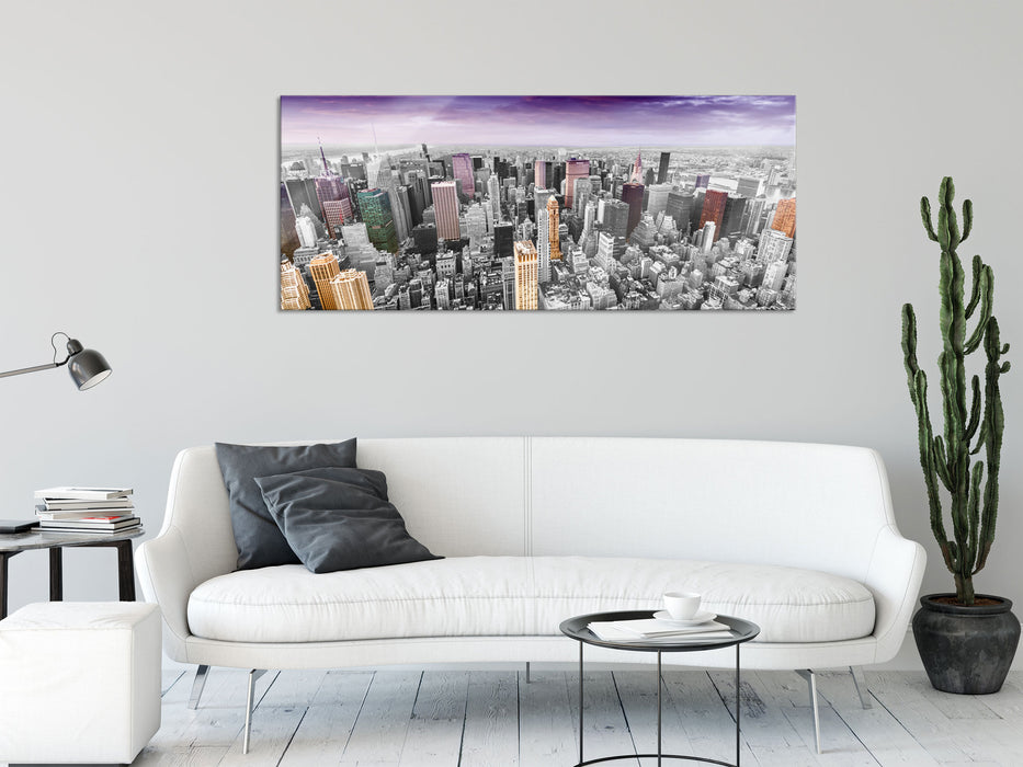 Skyline  New York, Glasbild Panorama