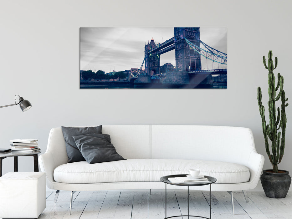 London Bridge über Themse, Glasbild Panorama
