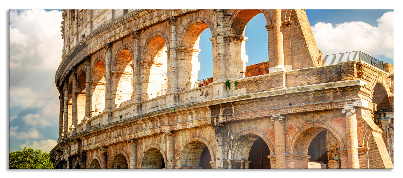 Kolosseum in Rom, Glasbild Panorama