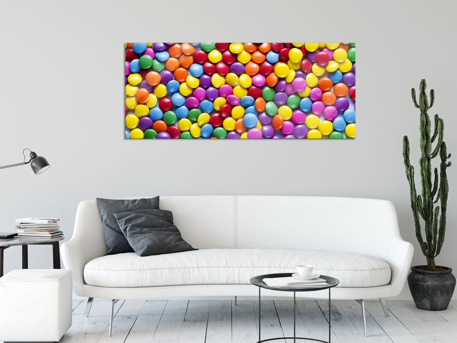 Sweet candies, Glasbild Panorama