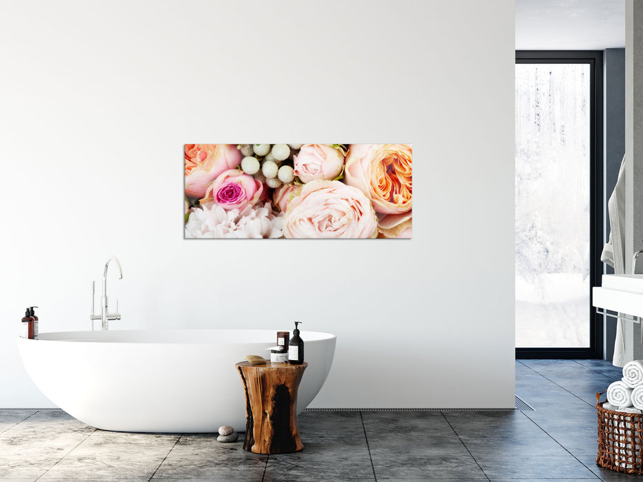 Rosa Rosen, Glasbild Panorama