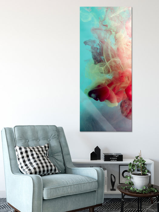 Colorful smoke, Glasbild Panorama