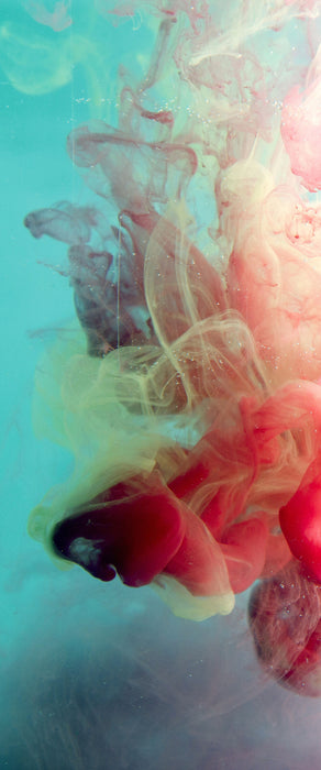 Colorful smoke, Glasbild Panorama