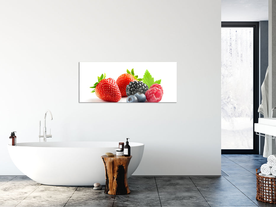 Frisches Obst, Glasbild Panorama