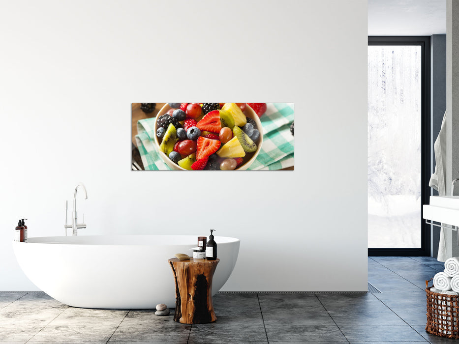 Gesunde Obstvielfalt, Glasbild Panorama