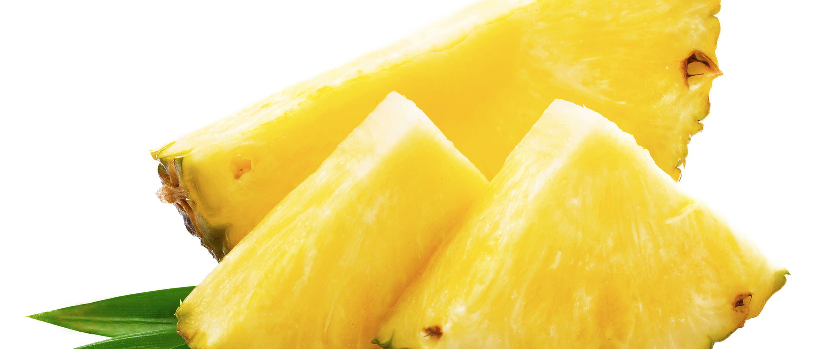 Saftige Ananasscheiben, Glasbild Panorama