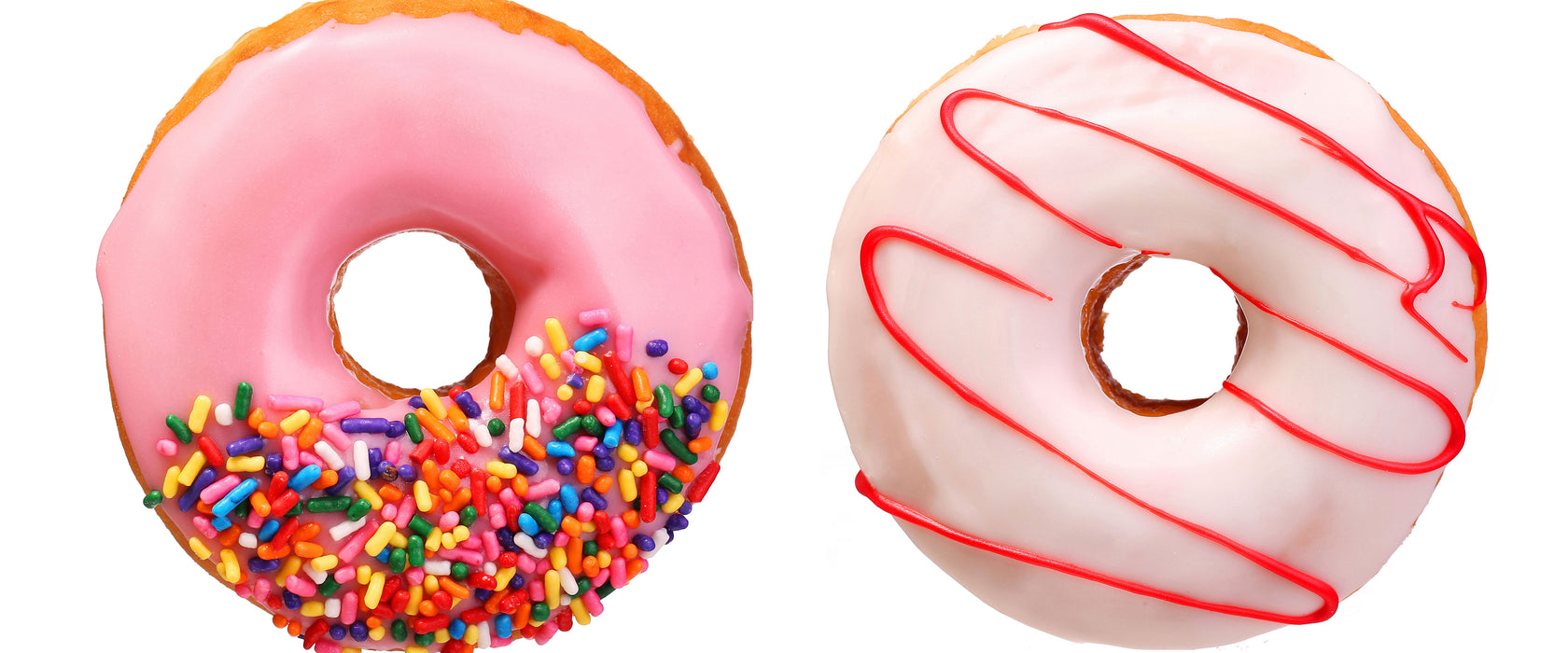 Glasierte Donuts, Glasbild Panorama