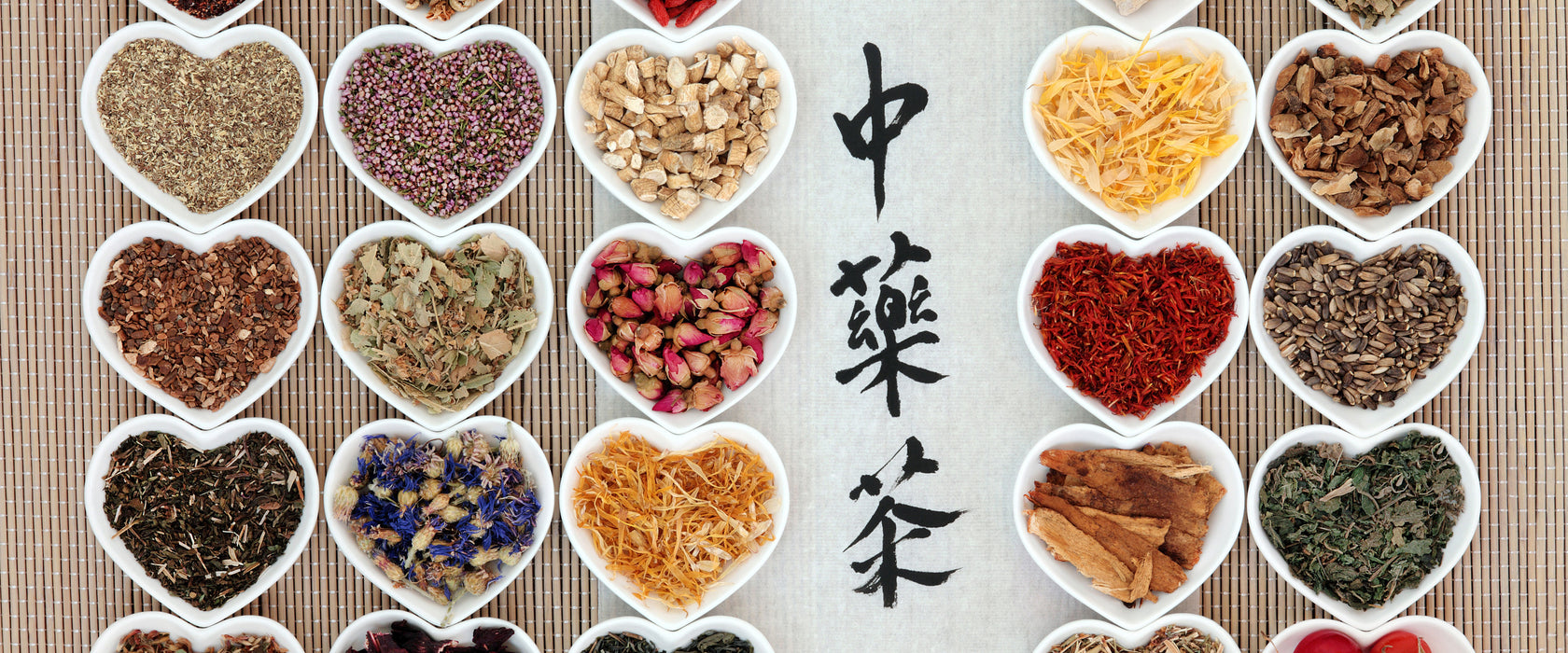 Gewürzschalen mit vielen Sorten, Glasbild Panorama