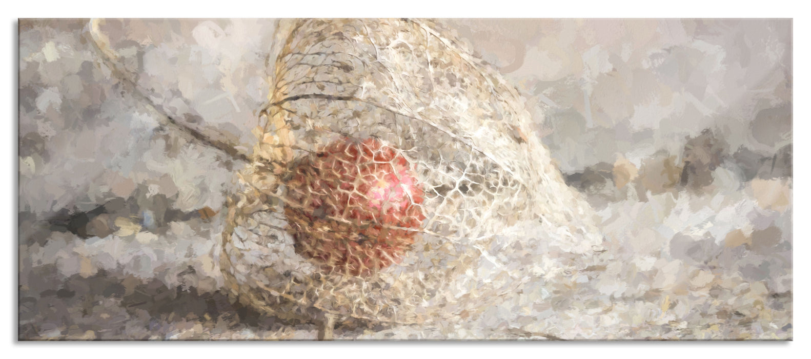 Pixxprint Physalis, Glasbild Panorama