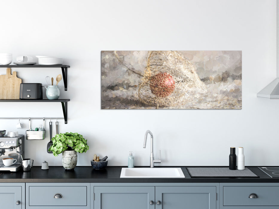 Physalis, Glasbild Panorama