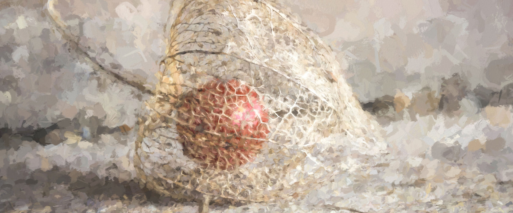 Physalis, Glasbild Panorama