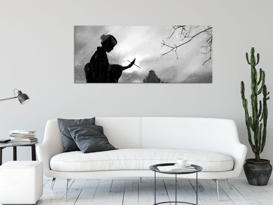 Geisha, Glasbild Panorama