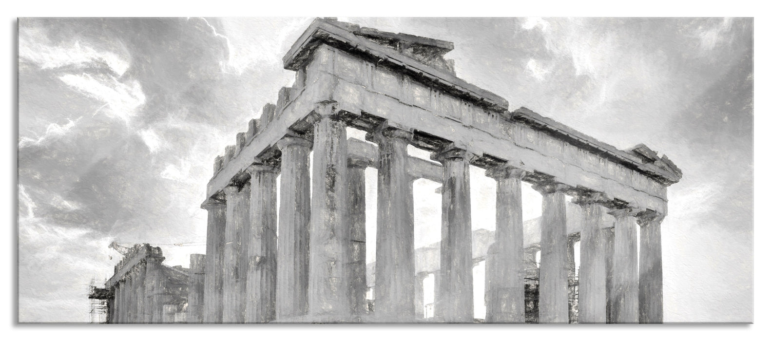 Pixxprint Akropolis in Athen, Glasbild Panorama