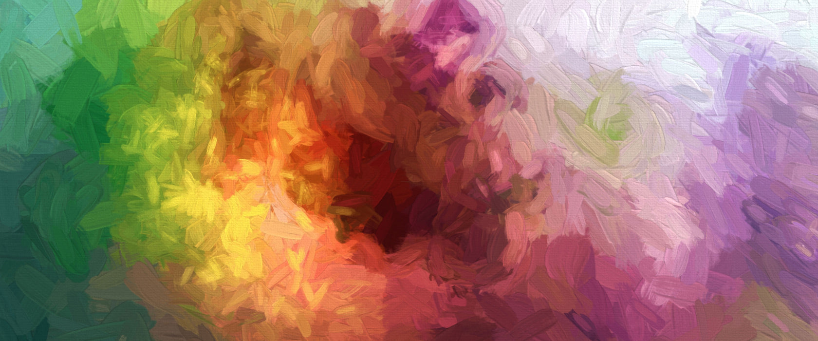 abstrakte bunte Wasserfarben, Glasbild Panorama