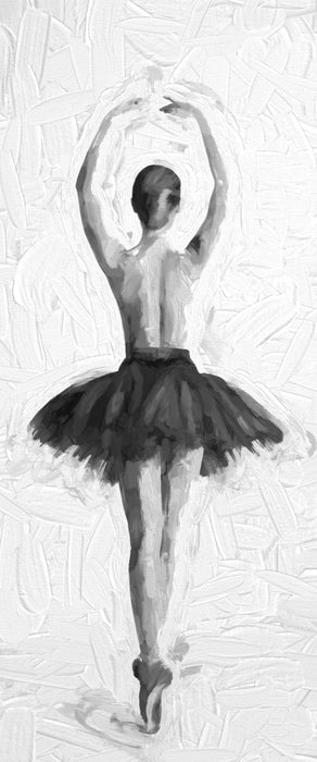 Ballerina mit nackten Oberkörper, Glasbild Panorama