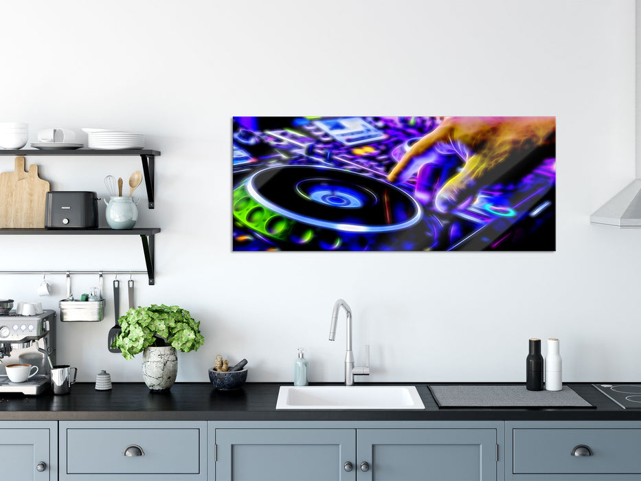 DJ Plattenteller Cool Music, Glasbild Panorama