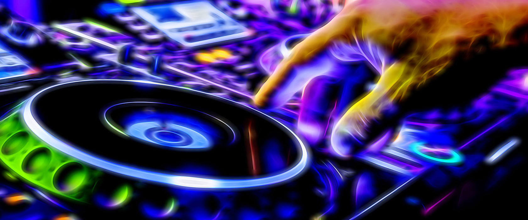 DJ Plattenteller Cool Music, Glasbild Panorama