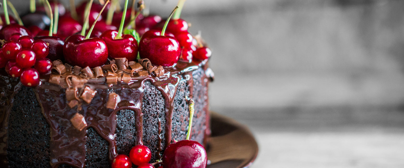 Himmlische Schokoladentorte, Glasbild Panorama