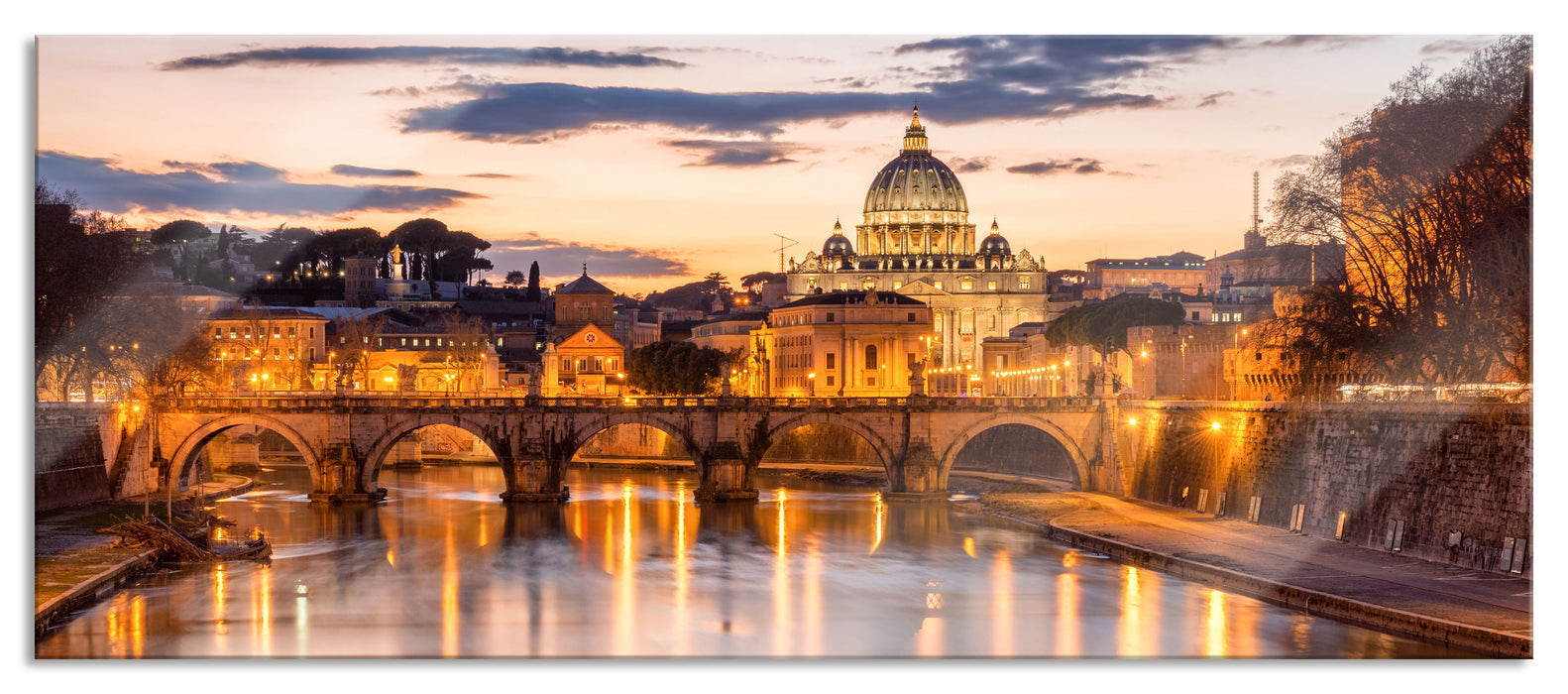 der Basilika St. Peter in Rom, Glasbild Panorama