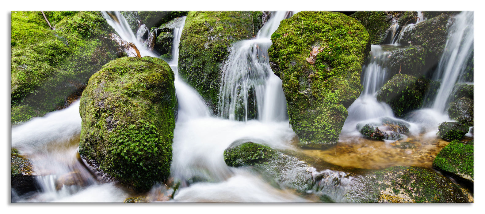 Pixxprint Gertelbach im Schwarzwald, Glasbild Panorama