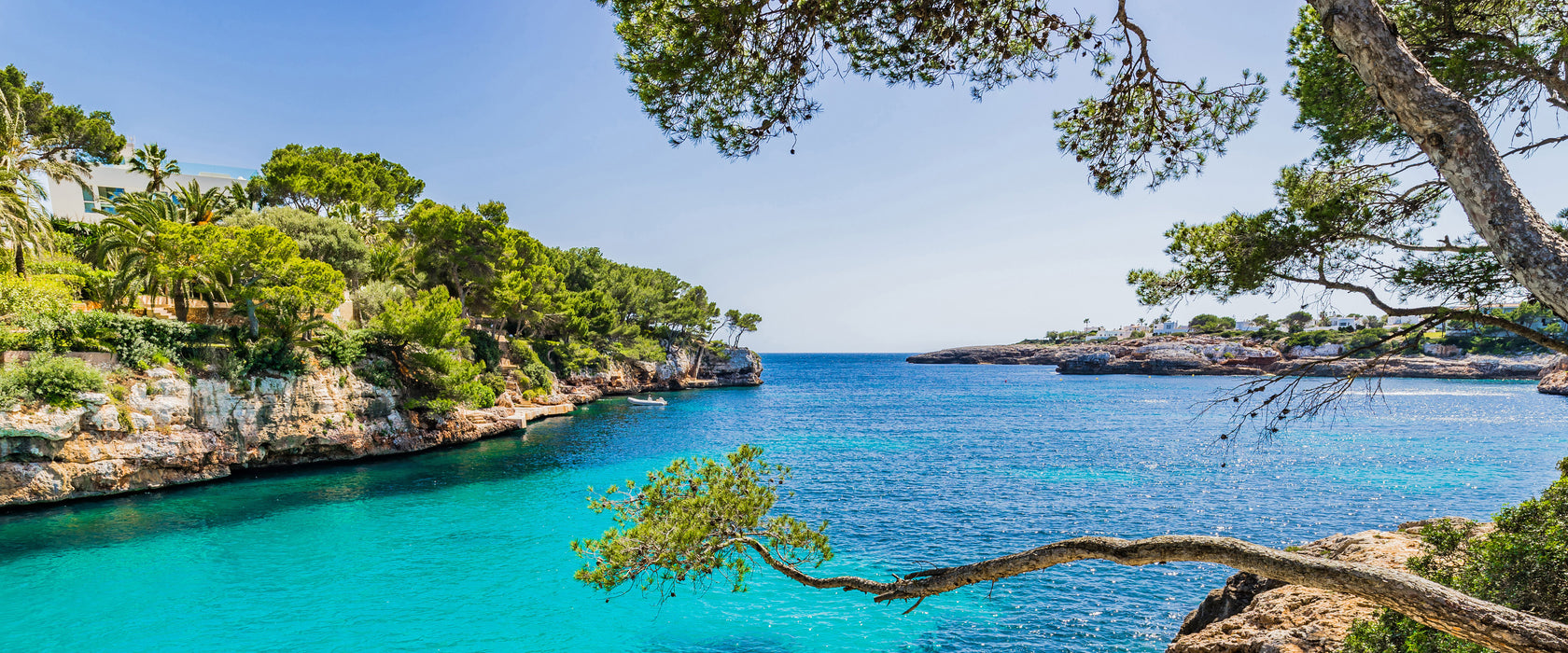 Mallorca Bay Cove, Glasbild Panorama