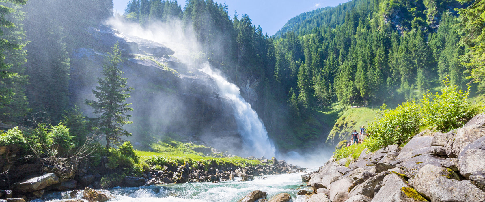 Wasserfälle Nationalpark Salzburg, Glasbild Panorama