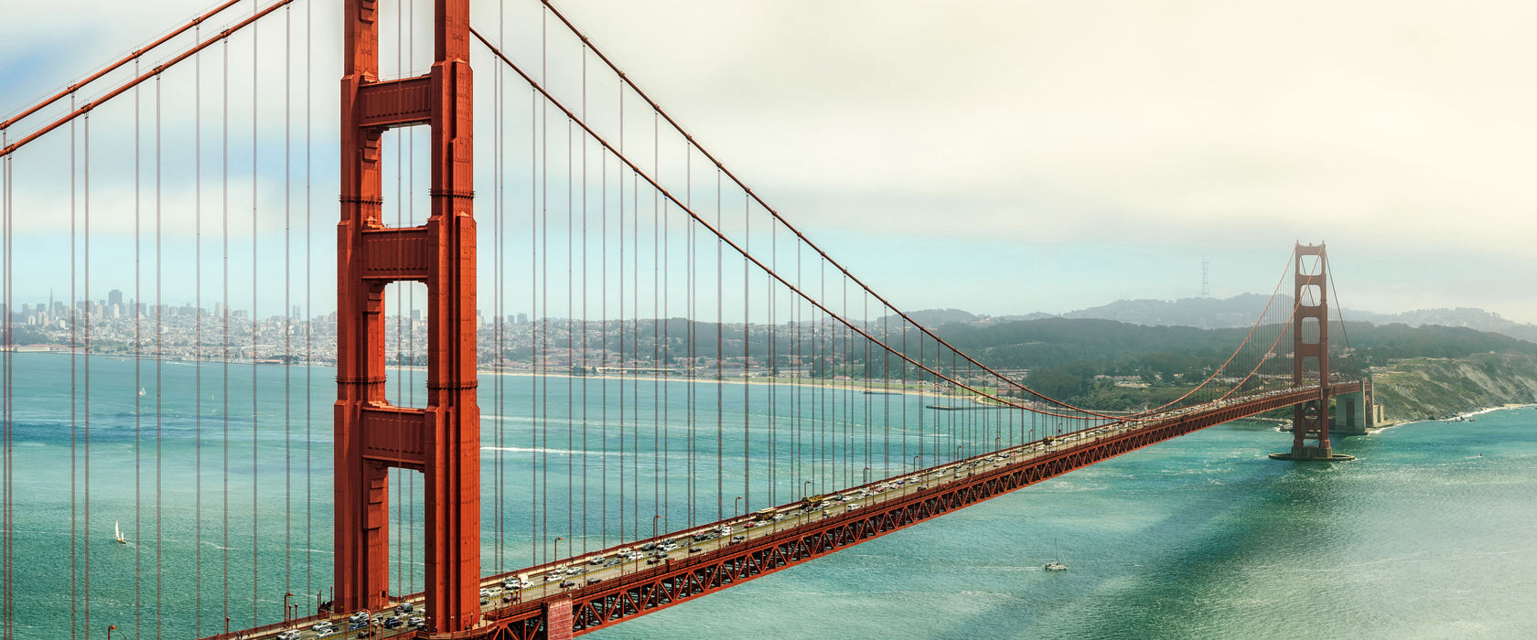 Golden Gate Bridge, Glasbild Panorama