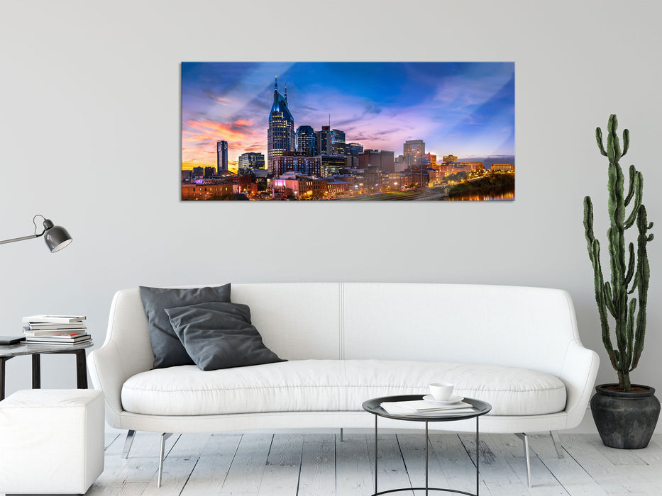 Nashville Skyline Panorama, Glasbild Panorama