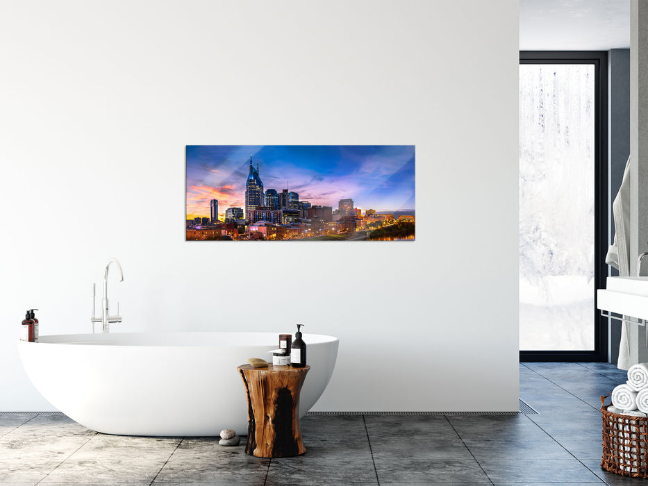 Nashville Skyline Panorama, Glasbild Panorama