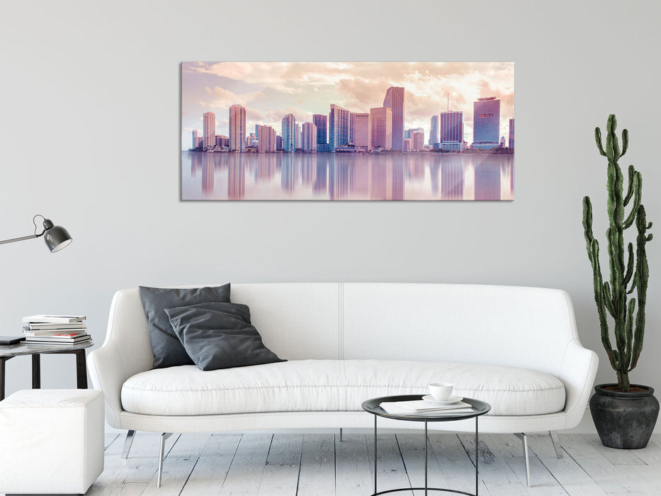 Miami Florida Skyline, Glasbild Panorama