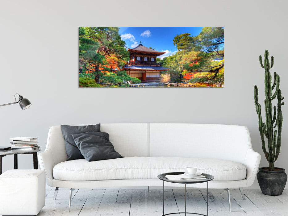 Ginkaku-ji-Tempel in Kyoto, Glasbild Panorama