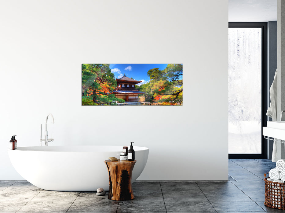 Ginkaku-ji-Tempel in Kyoto, Glasbild Panorama