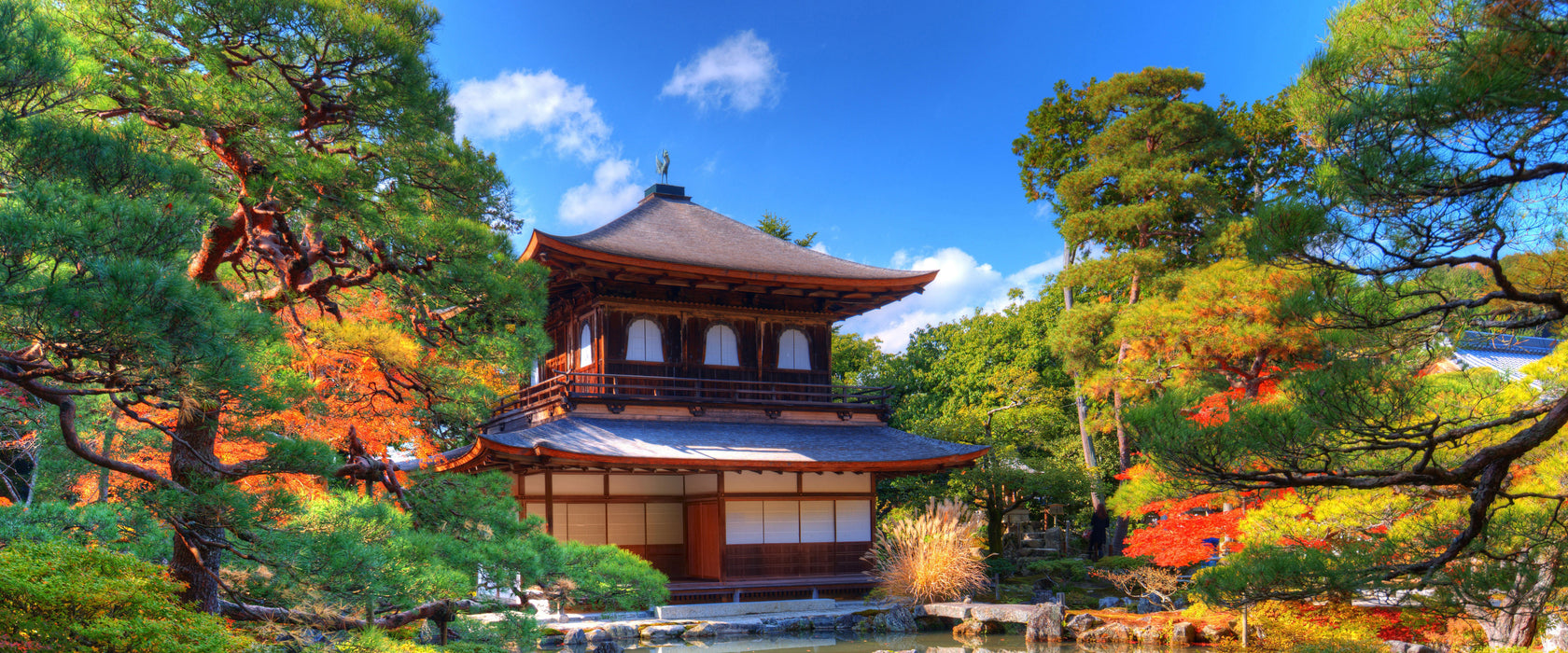 Ginkaku-ji-Tempel in Kyoto, Glasbild Panorama