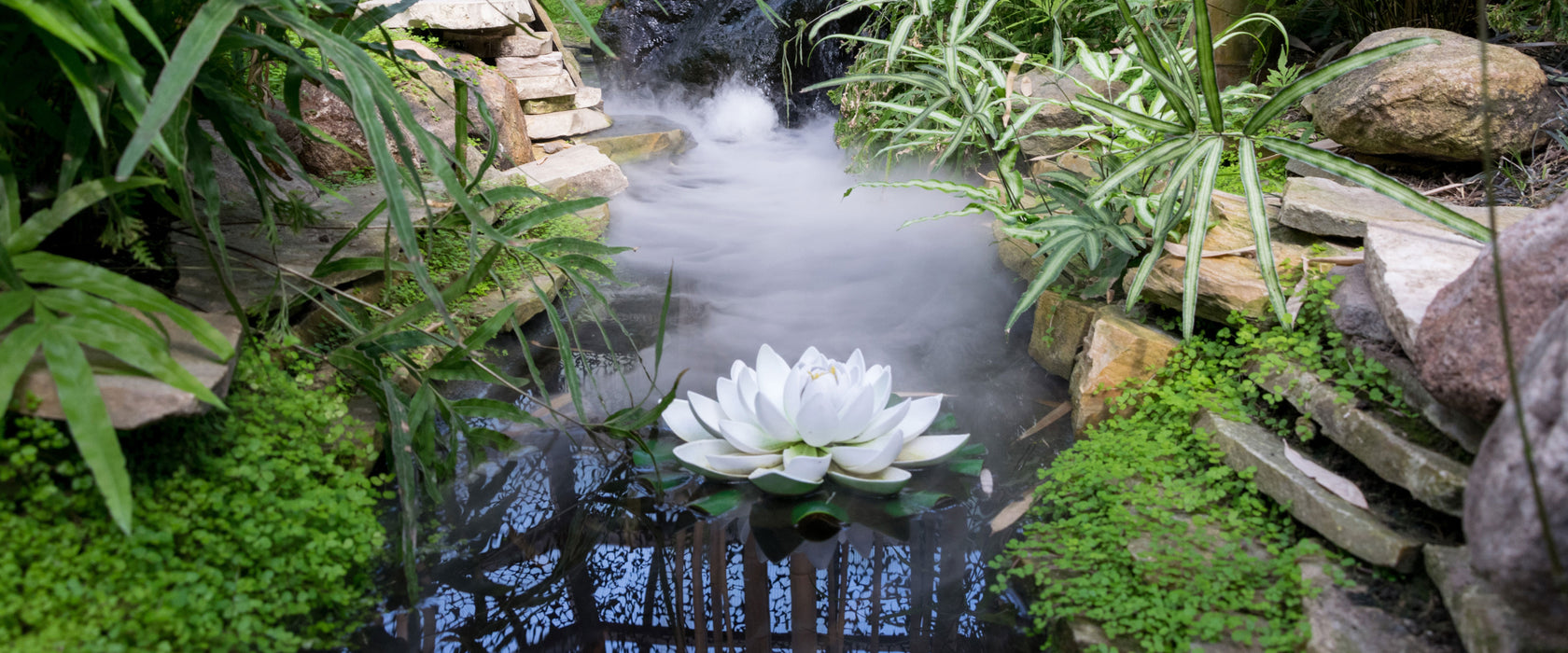 Zen Garten Japan, Glasbild Panorama