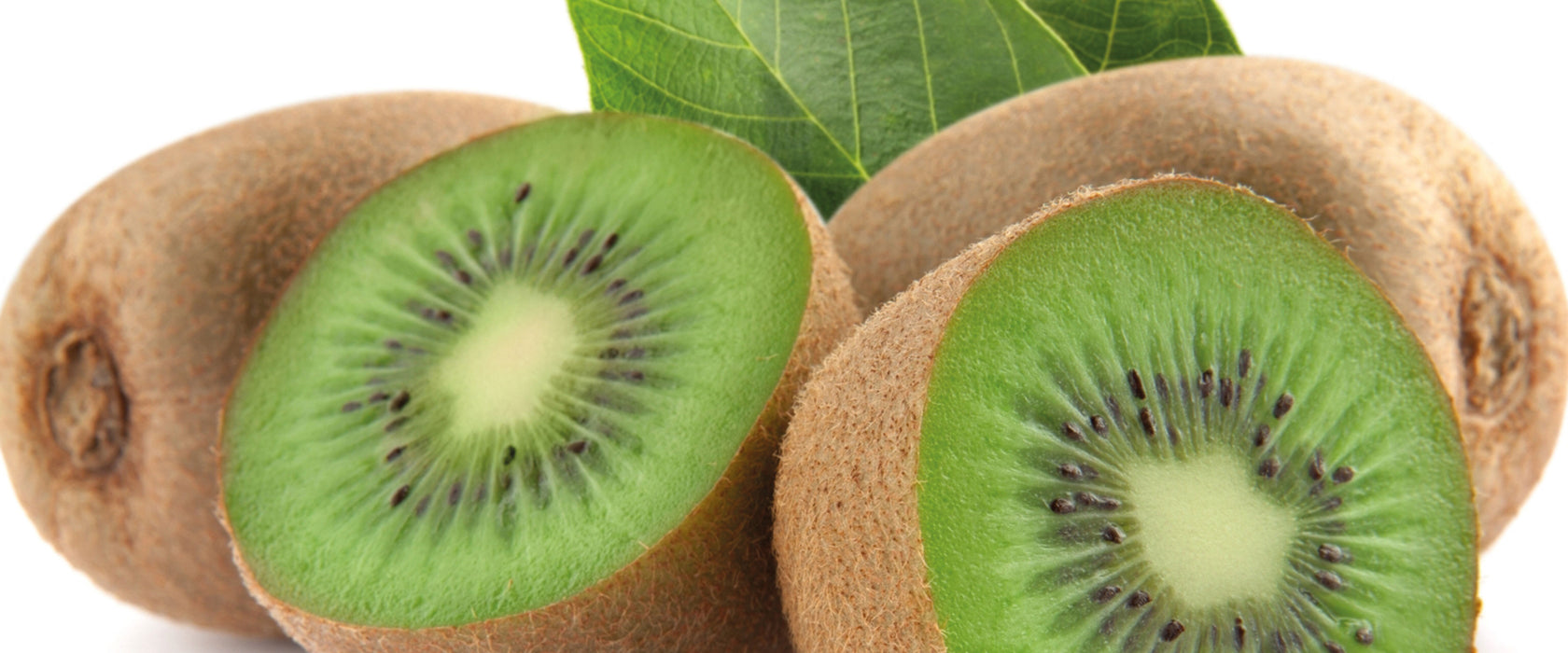 Leckere Kiwis, Glasbild Panorama