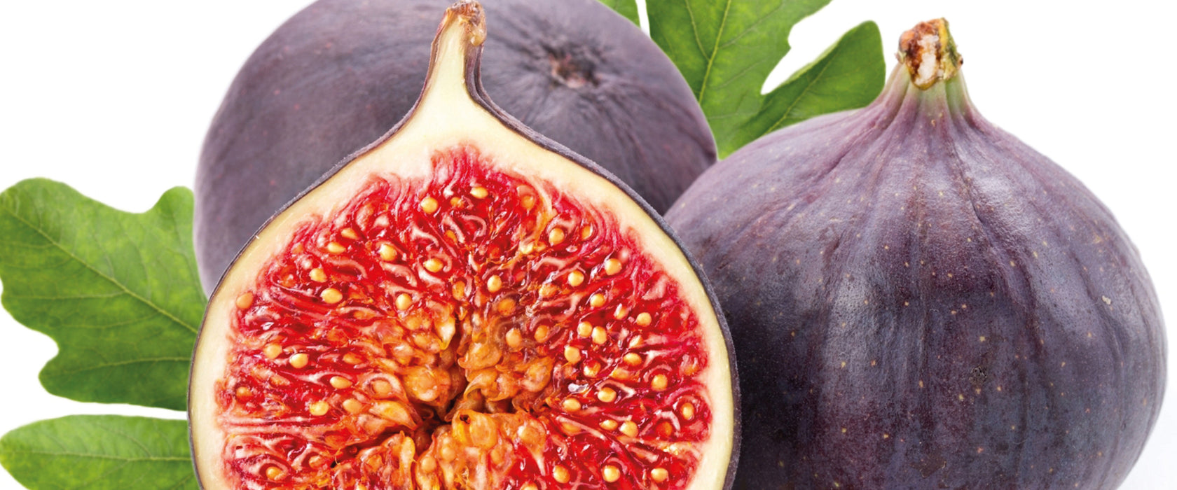 aufgeschnittene Feige, Glasbild Panorama