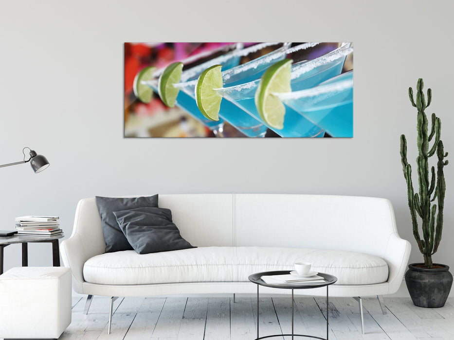 Schwimming Pool Cocktails, Glasbild Panorama