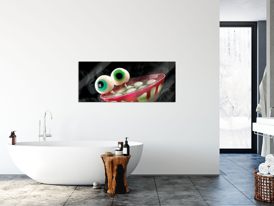 gruseliger Cocktail, Glasbild Panorama