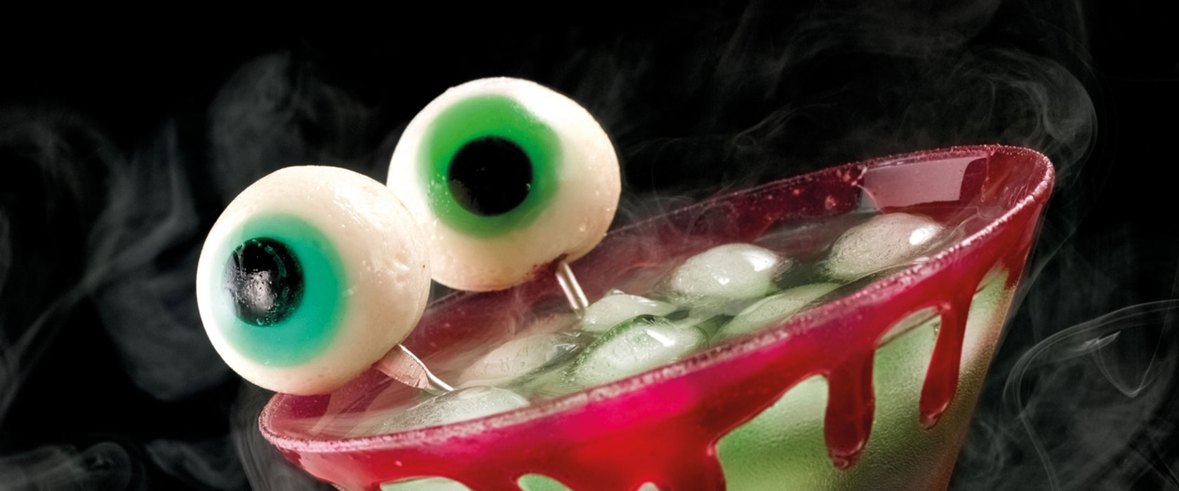 gruseliger Cocktail, Glasbild Panorama