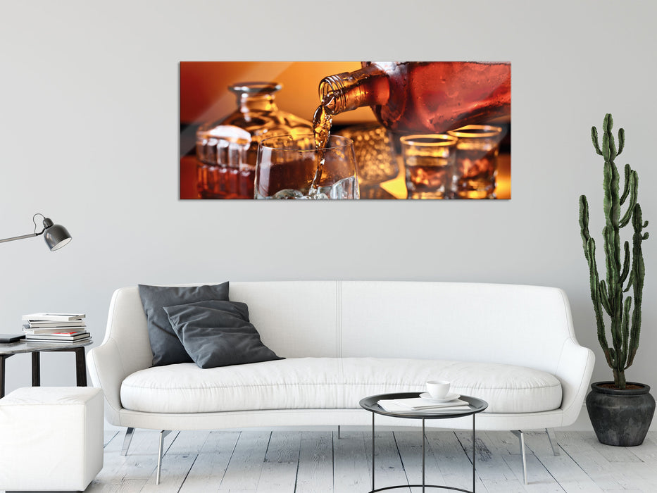 Edler Whiskey, Glasbild Panorama