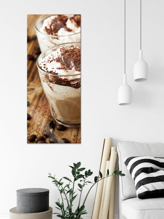 Cappuccino, Glasbild Panorama