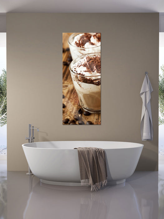 Cappuccino, Glasbild Panorama