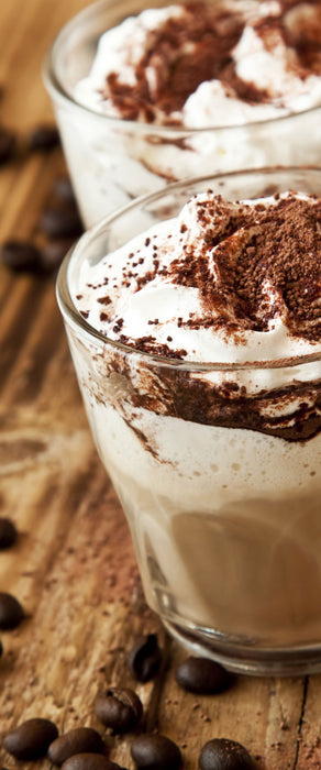 Cappuccino, Glasbild Panorama