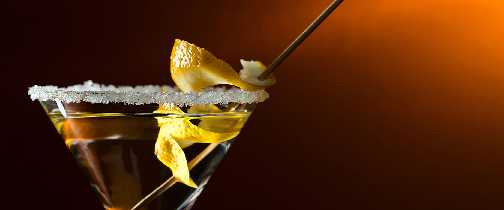 Cocktail Zuckerrand, Glasbild Panorama