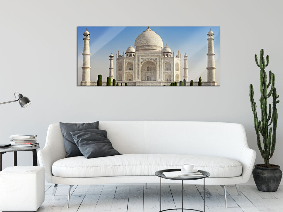 Gewaltiger Taj Mahal, Glasbild Panorama