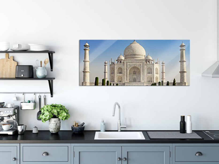 Gewaltiger Taj Mahal, Glasbild Panorama