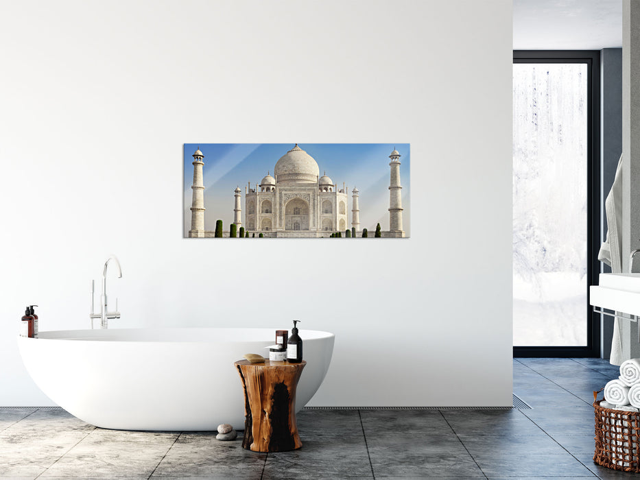 Gewaltiger Taj Mahal, Glasbild Panorama