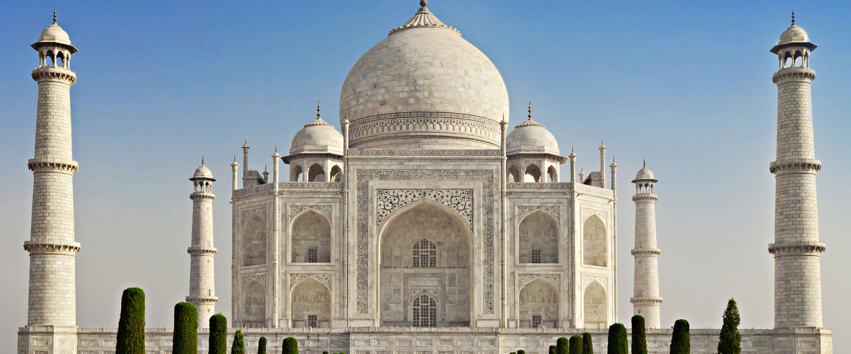 Gewaltiger Taj Mahal, Glasbild Panorama