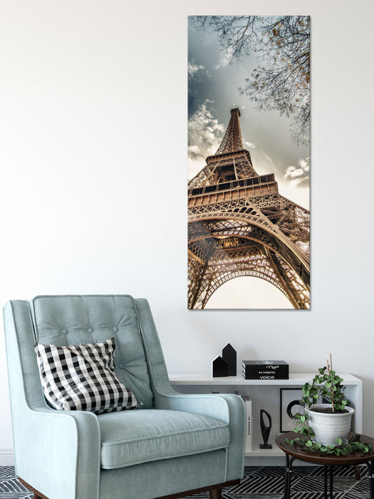 Eindrucksvoller Eifelturm Paris, Glasbild Panorama