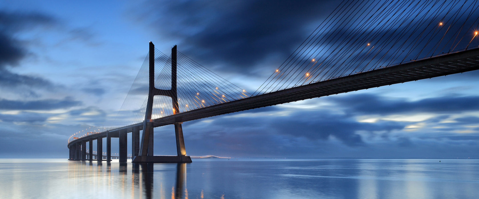 Ponte Vasco da Gama Lissabon, Glasbild Panorama